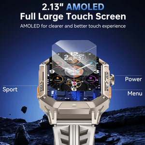 OUKITEL BT80 1000mAh Battery Capacity 5ATM Waterproof Rugged Outdoor Watch OUKITEL
